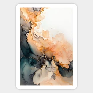 Spring Sunshine - Abstract Alcohol Ink Art Sticker